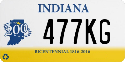 IN license plate 477KG