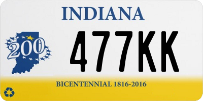 IN license plate 477KK