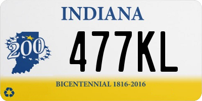 IN license plate 477KL