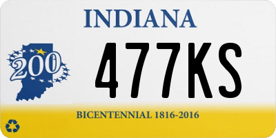 IN license plate 477KS