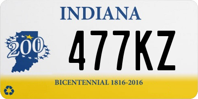 IN license plate 477KZ