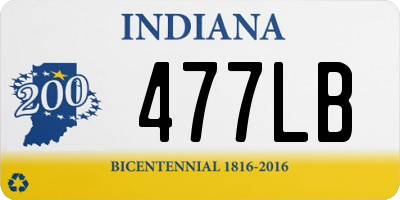 IN license plate 477LB