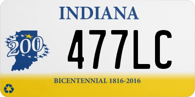 IN license plate 477LC