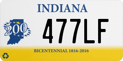 IN license plate 477LF