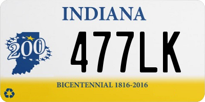 IN license plate 477LK