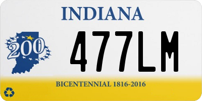 IN license plate 477LM