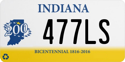 IN license plate 477LS