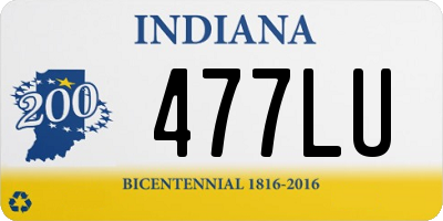 IN license plate 477LU