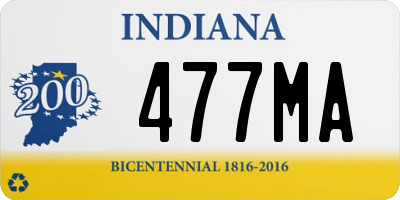 IN license plate 477MA