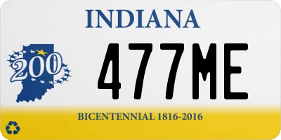 IN license plate 477ME