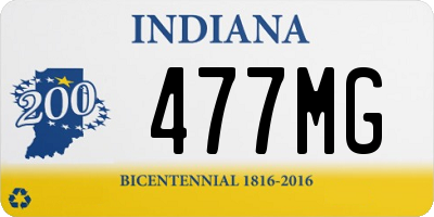 IN license plate 477MG