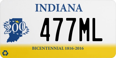 IN license plate 477ML