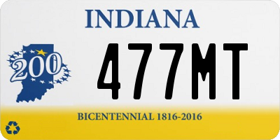 IN license plate 477MT