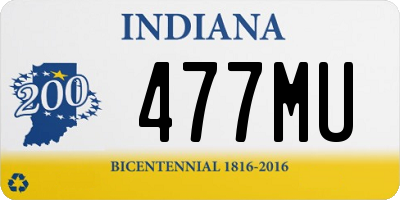 IN license plate 477MU