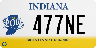 IN license plate 477NE