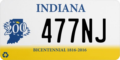 IN license plate 477NJ