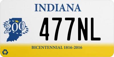 IN license plate 477NL