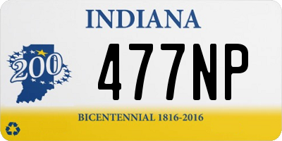 IN license plate 477NP