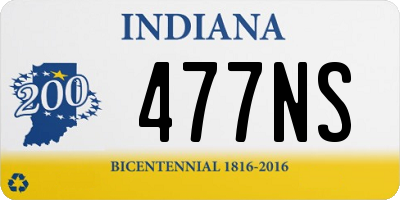 IN license plate 477NS