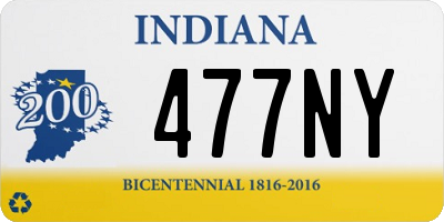 IN license plate 477NY