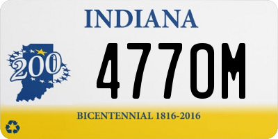 IN license plate 477OM