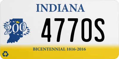 IN license plate 477OS