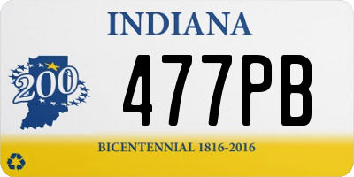 IN license plate 477PB