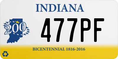 IN license plate 477PF