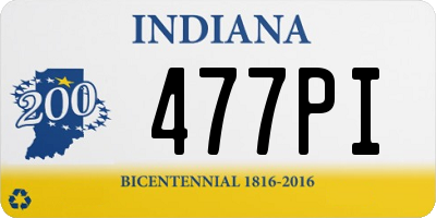 IN license plate 477PI
