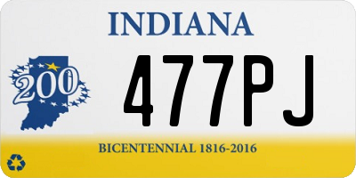 IN license plate 477PJ