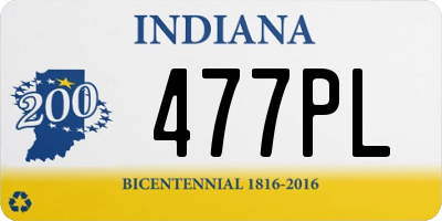 IN license plate 477PL