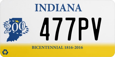 IN license plate 477PV