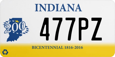 IN license plate 477PZ