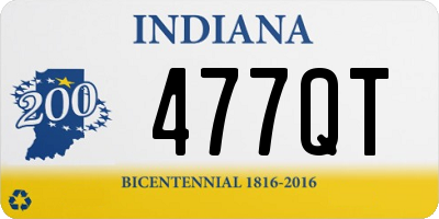 IN license plate 477QT