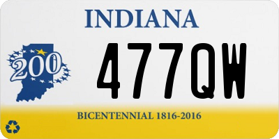 IN license plate 477QW