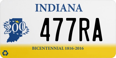 IN license plate 477RA