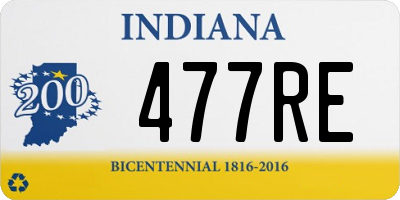 IN license plate 477RE