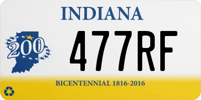 IN license plate 477RF