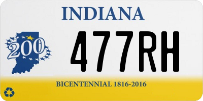 IN license plate 477RH