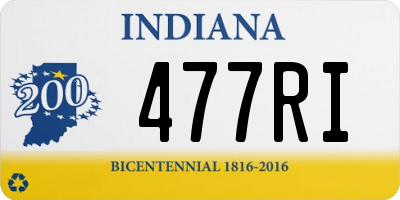 IN license plate 477RI