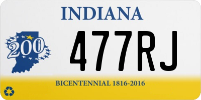 IN license plate 477RJ