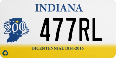 IN license plate 477RL