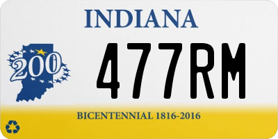 IN license plate 477RM