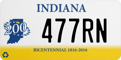 IN license plate 477RN