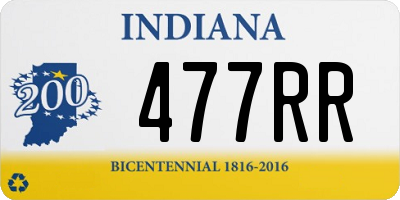 IN license plate 477RR