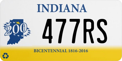 IN license plate 477RS