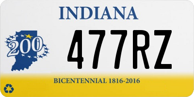 IN license plate 477RZ