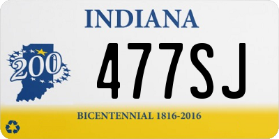 IN license plate 477SJ