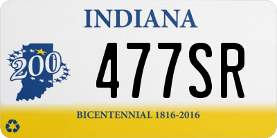IN license plate 477SR