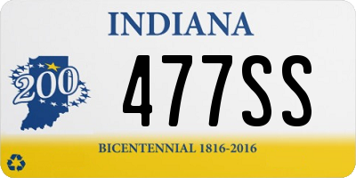 IN license plate 477SS